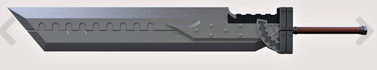 final fantasy sword 3D Print Model .c4d .max .obj .3ds .fbx .stl .blend 
