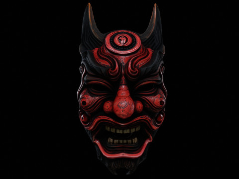 Japanese Spirit mask 1 Model 3D