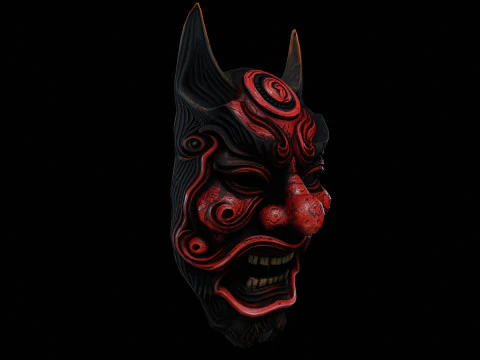Japanese Spirit mask 1 3D Model
