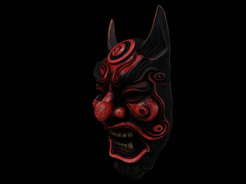 Japanese Spirit mask 1 3D Model