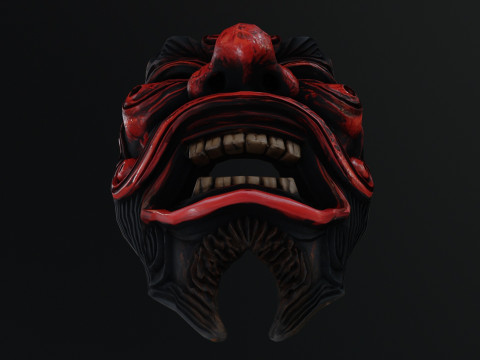 Japanese Spirit mask 1 Model 3D
