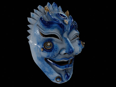 Japanese Spirit mask 3 3D Model