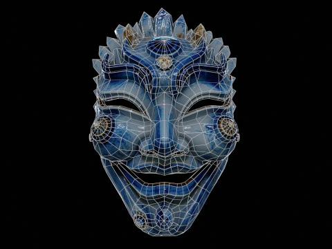 Japanese Spirit mask 3 3D Model
