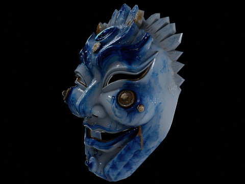 Japanese Spirit mask 3 3D Model