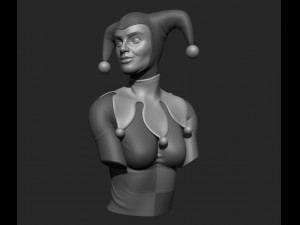 harley quinn bust 3d print ready 3Dプリントモデル