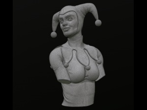 harley quinn bust 3d print ready Model Cetak 3D