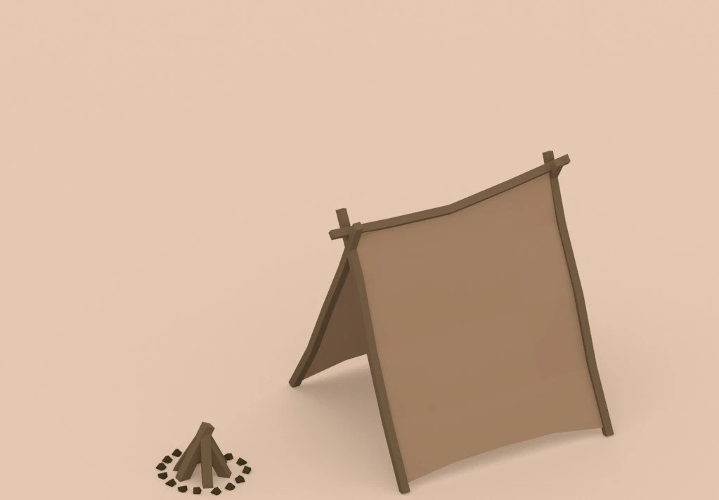 camp 3D Model .c4d .max .obj .3ds .fbx .stl .blend 