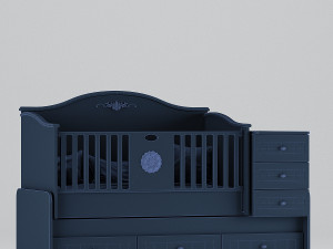 Baby crib bed N121 3D Model