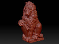 Heraldic lion sculpture 3D Model
