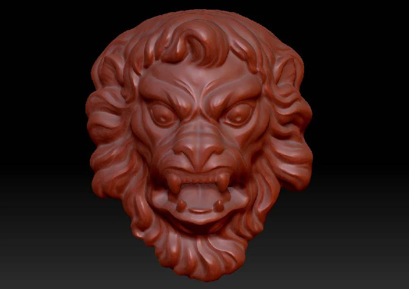 lion mascaron 3D Model .c4d .max .obj .3ds .fbx .stl .blend 