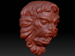 lion mascaron 3D Modell