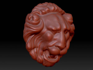 lion mascaron 3D मॉडल