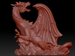 hi-poly dragon sculpture 3D मॉडल