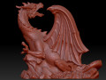 Hi-poly dragon sculpture 3D Model