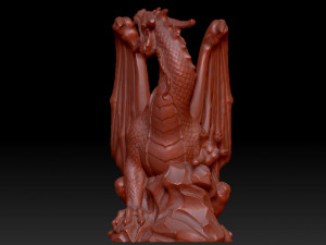 hi-poly dragon sculpture Modello 3D
