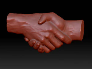 escultura de aperto de m&atilde;o Modelo 3D