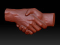 handshake sculpture 3D 모델