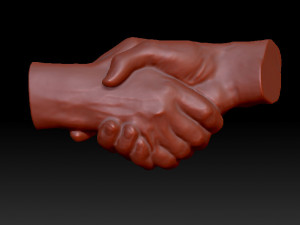 handshake sculpture 3D Модель