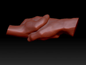 handshake sculpture 3D Модель