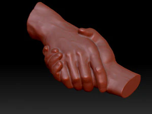 handshake sculpture 3D Model