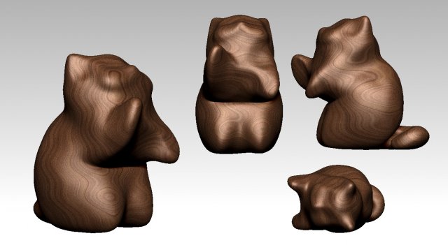primitive cat sculpture 3D Model .c4d .max .obj .3ds .fbx .stl .blend 