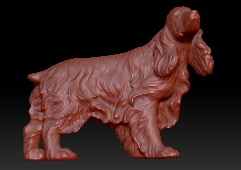 cocker spaniel dog 3D Model .c4d .max .obj .3ds .fbx .stl .blend 