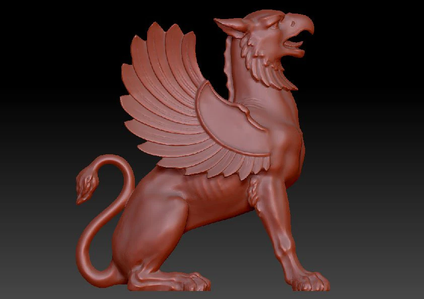 saint-petersburg hermitage griffin 3D Model .c4d .max .obj .3ds .fbx .stl .blend