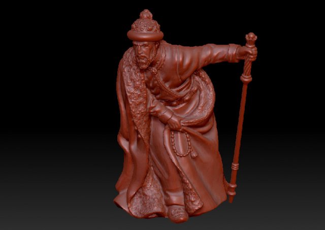 ivan iv the terrible sculpture 3D Model .c4d .max .obj .3ds .fbx .stl .blend 
