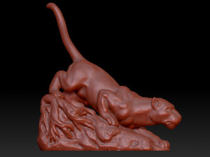 puma cat sculpture 3D Модель
