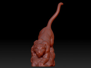 puma cat sculpture 3Dモデル