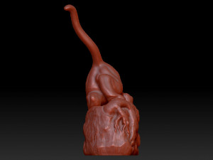 puma cat sculpture 3Dモデル