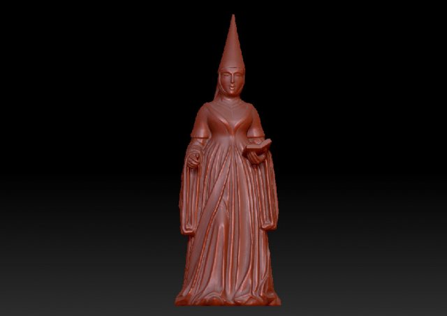 medieval woman sculpture 3D Model .c4d .max .obj .3ds .fbx .stl .blend