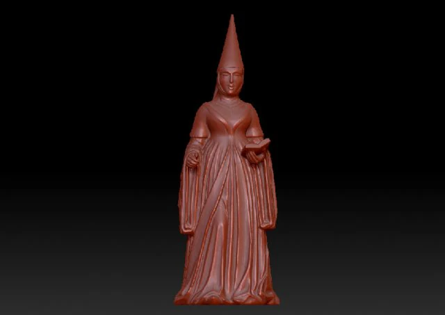 escultura de mulher medieval Modelo 3D .c4d .max .obj .3ds .fbx .stl .blend