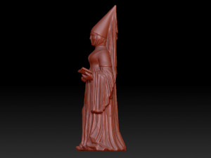 medieval woman sculpture 3D Model