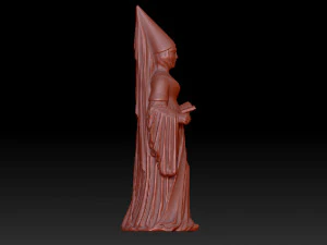 escultura de mulher medieval Modelo 3D