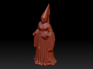 medieval woman sculpture 3D Model