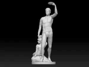 Вакх и сатир фонтан статуя сад Монплезир Петергоф 3D Модель