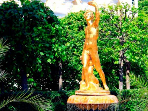 bacchus and satyr fountain statue monplaisir garden peterhof 3D Model