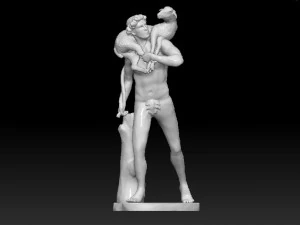 estátua da fonte do fauno do jardim monplaisir peterhof Modelo 3D