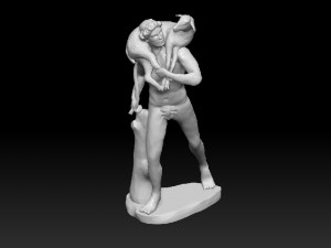 faun fountain statue from monplaisir garden peterhof 3D Model