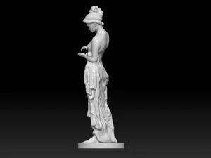 monplaisir garden fountain statues bundle 3D Model