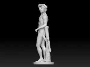 monplaisir garden fountain statues bundle 3D Model