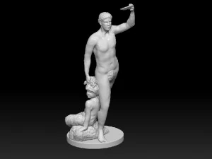 monplaisir garden fountain statues bundle 3D Model