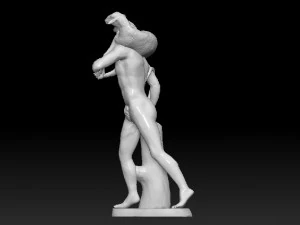 monplaisir garden fountain statues bundle 3D Model