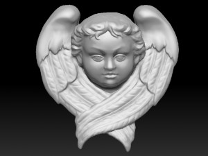 baroque cherub high relief 3Dモデル