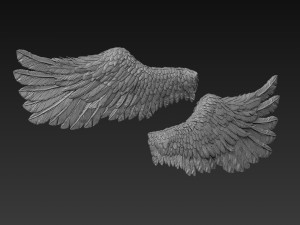 angel wing 3Dプリントモデル