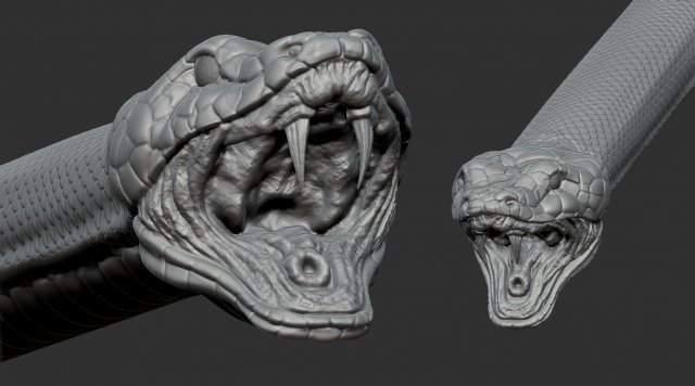 snake 3D Модель .c4d .max .obj .3ds .fbx .stl .blend 