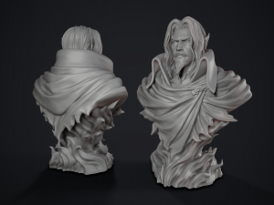 dracula castlevania bust 3Dプリントモデル