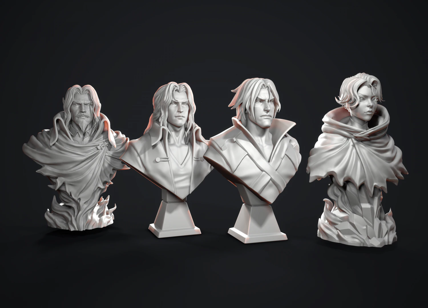 castlevania bust 3D Print Model .c4d .max .obj .3ds .fbx .stl .blend 