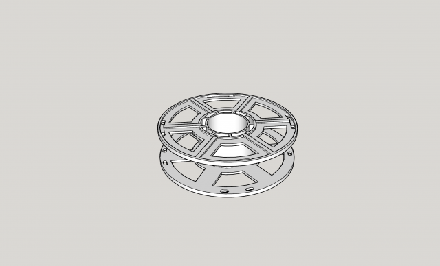 plastic spool 180 mm Modelo de Impressão 3D .c4d .max .obj .3ds .fbx .stl .blend 